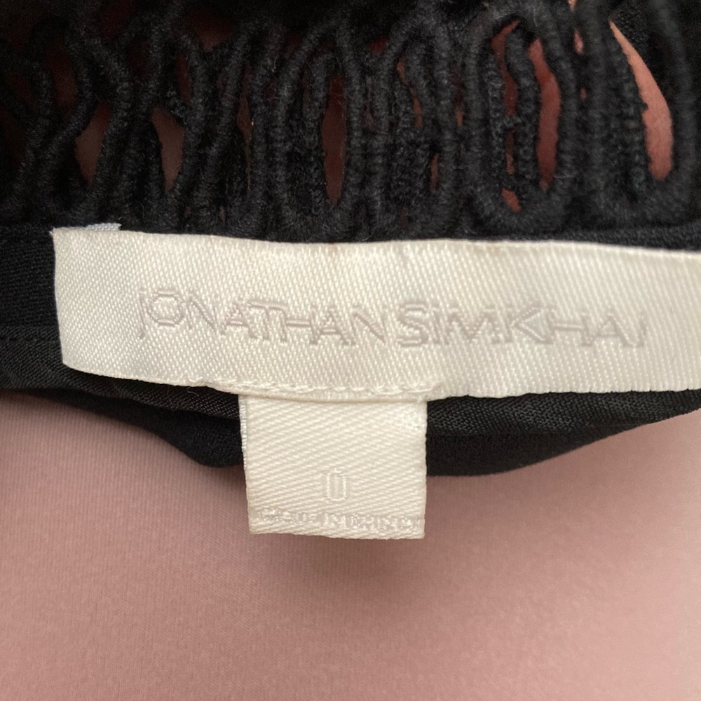 Jonathan Simkhai Black Sleeveless Peplum Top 0 XS - Picture 4 of 4